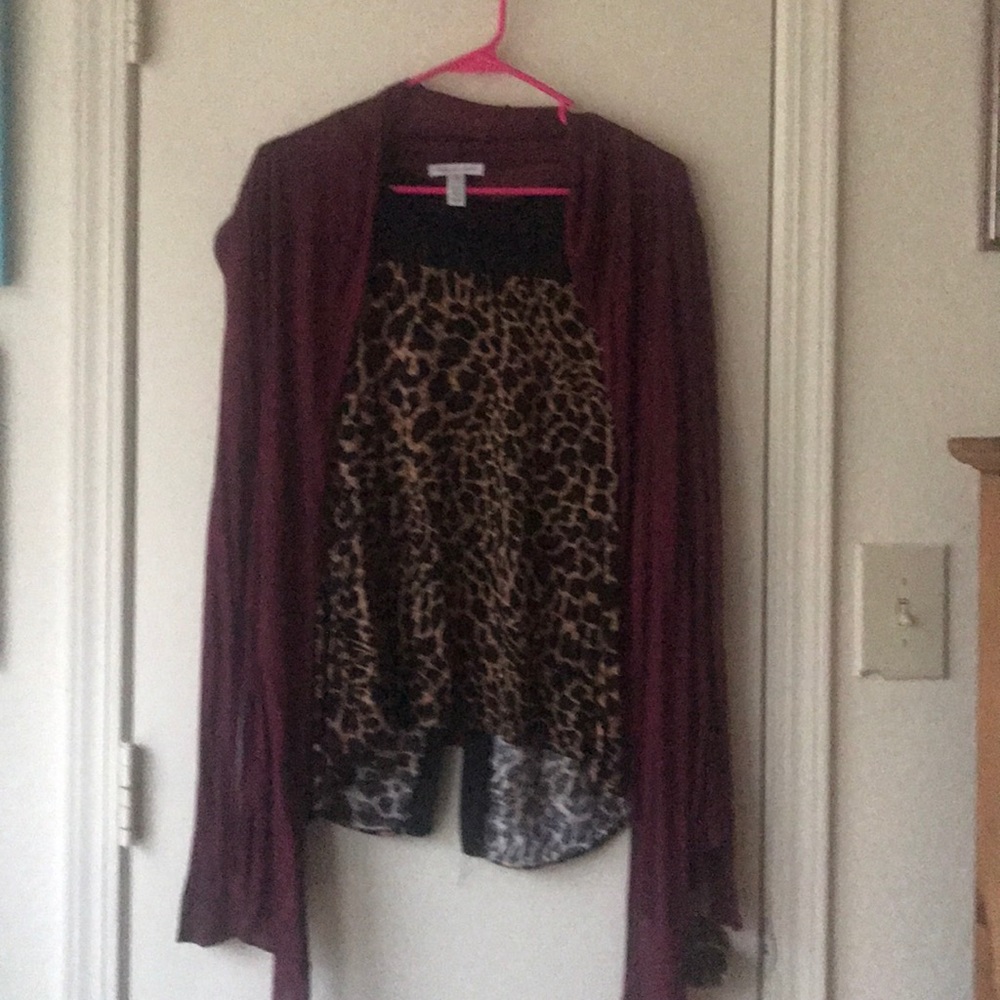 Blouse and cardigan